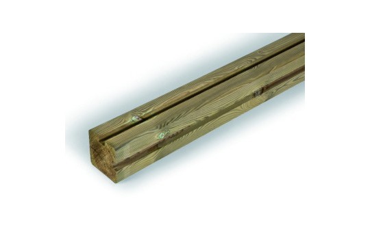 Poteau angle 9x9x235 cm rainures 2.1cm
