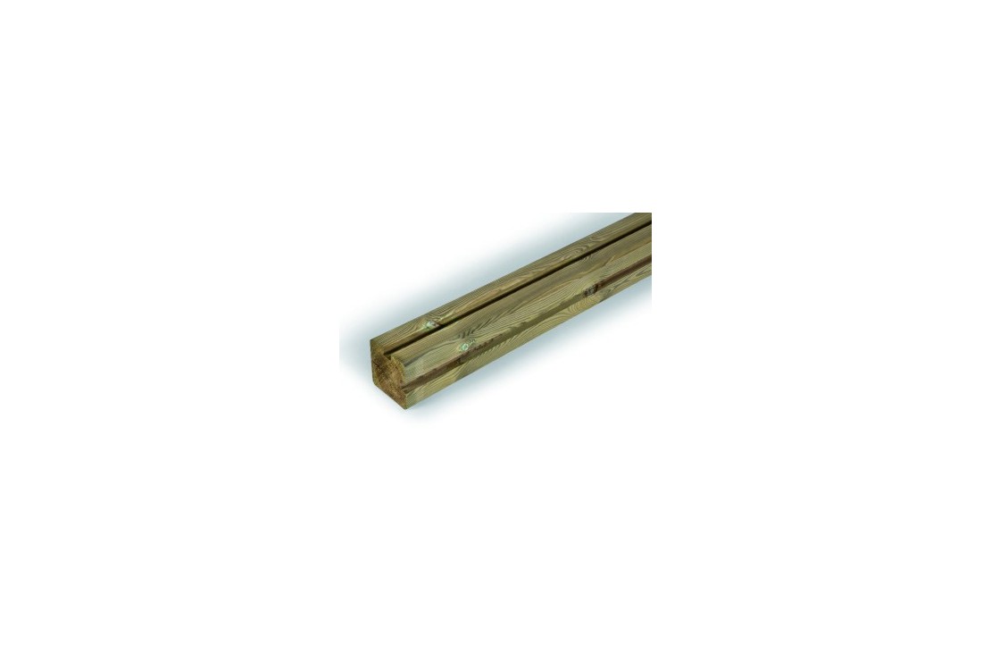 Poteau angle 9x9x115 cm rainures 5.6cm