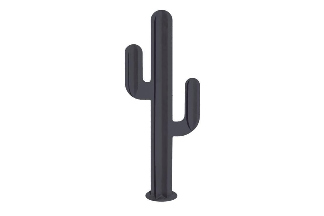 Déco extérieure Statue cactus 3 branches en métal gris Déco extérieure Statue cactus 3 branches en métal gris