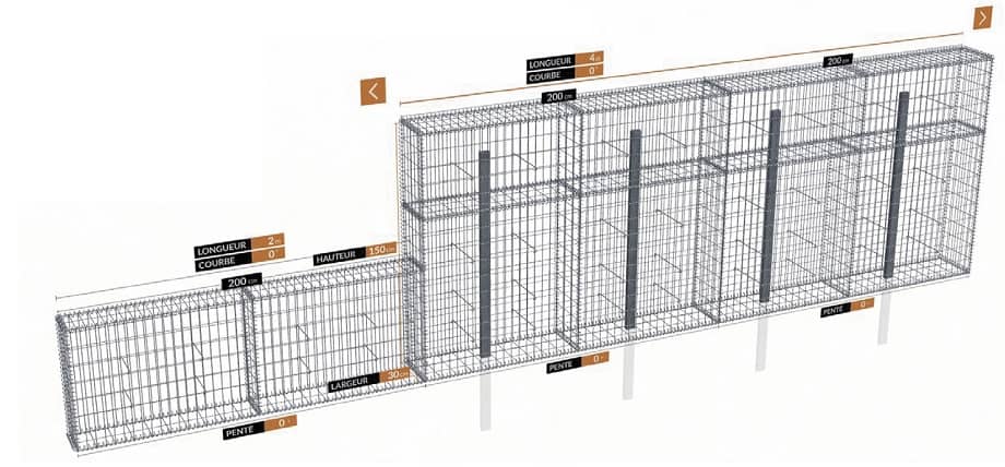 exemple de mur gabion