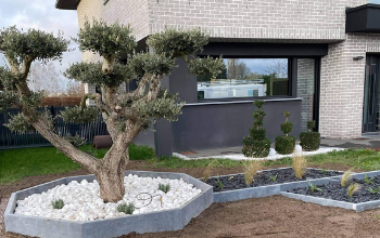 parterre galet décoratif blanc