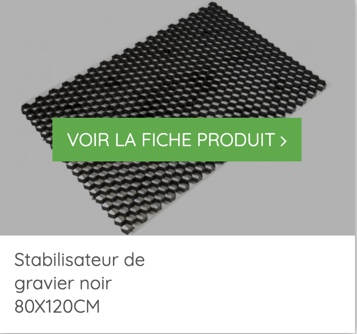 Stabilisateur de gravier noir